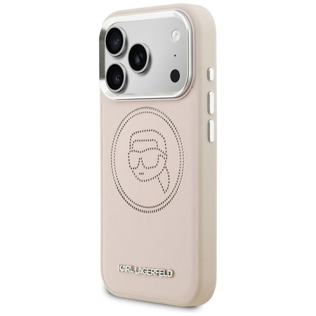 Etui Karl Lagerfeld K Head Point Logo    MagSafe do iPhone 17 Pro Max różowy