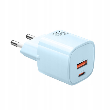 Ładowarka USB/USB-C, szybka, nano, GaN 33W PD, niebieska McDodo