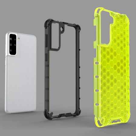 HURTEL POKROWIEC HONEYCOMB DO SAMSUNG GALAXY S22 Z OCHRONĄ I ŻELOWĄ RAMKĄ