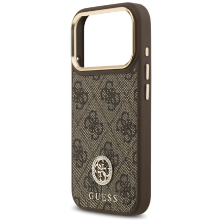 GUESS ETUI 4G STRASS LOGO DO IPHONE 17 PRO MAGSAFE Z BŁYSZCZĄCĄ