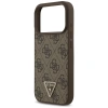 GUESS ETUI LEATHER 4G TRIANGLE STRASS MAGSAFE DO IPHONE 17 PRO POKROWIEC