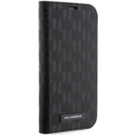 Etui Karl Lagerfeld KLBKP14LSAKLHPK na iPhone 14 Pro bookcase - czarne Saffiano Monogram