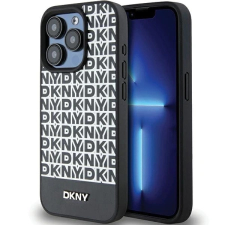 DKNY ETUI SKÓRZANE DO IPHONE 15 PRO MAX 6.7 HARDCASE DO MAGSAFE WZÓR LOGO