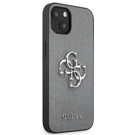 Guess GUHCP13SSA4GSGR iPhone 13 mini 5,4" szary/grey hardcase Saffiano 4G Metal Logo