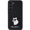 Etui Karl Lagerfeld Silicone Choupette Metal Pin na Samsung Galaxy S23 - czarne
