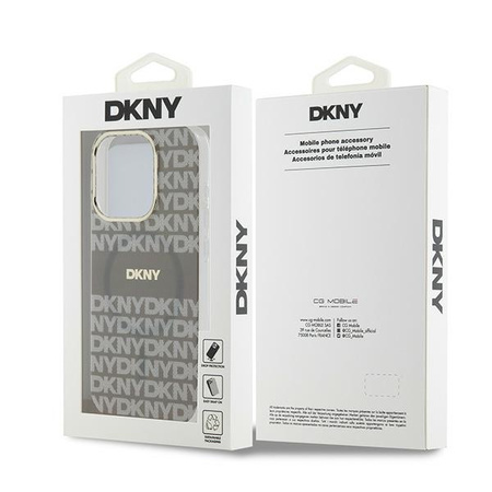 DKNY ETUI HARDCASE DO IPHONE 15 PRO 6.1 DO MAGSAFE IML MONO STRIPE BEŻOWE