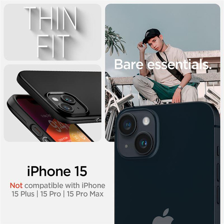 SPIGEN THIN FIT IPHONE 15 BLACK