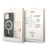 Zestaw Guess GUBPP12MH4EACSK Case+ Charger iPhone 12/12 Pro czarny/black hard case 4G Print MagSafe
