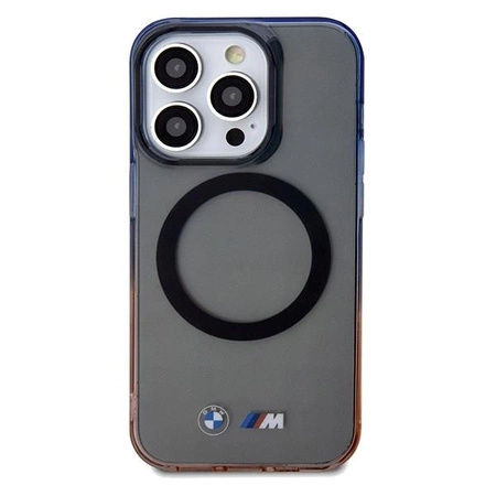 Etui BMW Gradient Bumper MagSafe na iPhone 15 Pro Max - szare