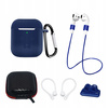 HURTEL AKCESORIA DO AIRPODS 1 2 ZESTAW ETUI Z PASEM NA SZYJĘ ZACZEP NA UCHO
