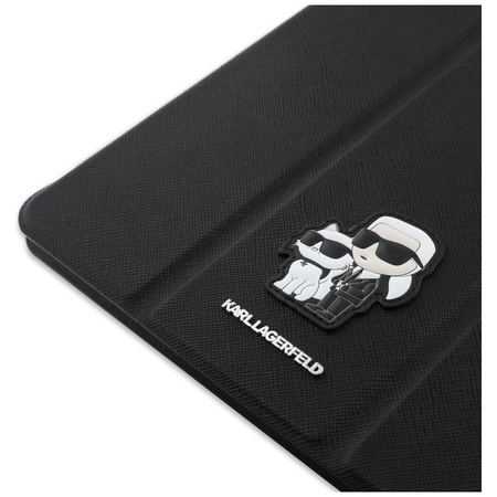 Karl Lagerfeld KLFC11PM24SAKCK iPad Pro 11 2024 Book Cover czarny/black Saffiano Magnetic Karl &Choupette