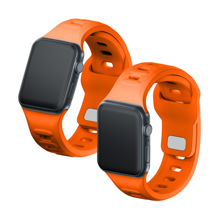 38/40/41/42 mm Orange (small) - 3mk Silicone Watch Strap for Apple