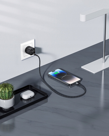 INNOSTYLE SZYBKA ŁADOWARKA KOSTKA USB-C 20W USB TYP C GAN II DO IPHONE LED