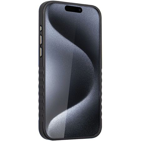 Audi Genuine Leather MagSafe iPhone 15 Pro Max 6.7 czarno-czerwony/black-red hardcase AU-TPUPCMIP15PM-R8/D3-RD