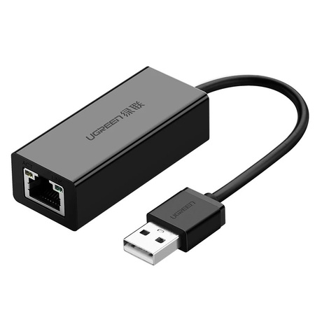 Ugreen zewnętrzna karta sieciowa RJ45 - USB 2.0 100 Mbps Ethernet czarny (CR110 20254)