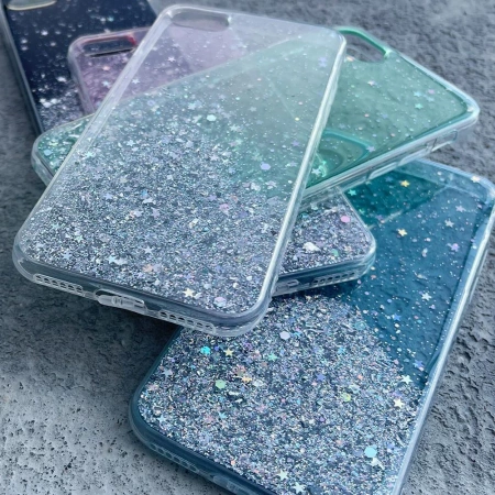 HURTEL POKROWIEC STAR GLITTER DO IPHONE 13 PRO BŁYSZCZĄCA OBUDOWA BROKATOWA