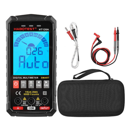 HABOTEST CYFROWY MULTIMETR HT126A DO MONITOROWANIA INSTALACJI ELEKTRYCZNYCH