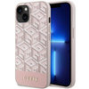 Etui Guess GUHMP14SHGCFSEP na iPhone 14 - różowe GCube Stripes MagSafe