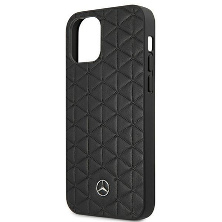 Mercedes MEHCP12LSPSBK iPhone 12 Pro Max 6,7" czarny/black hardcase Leather Quilted Embossed