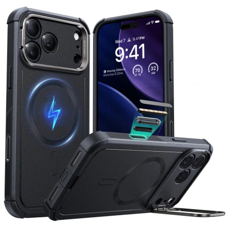 ESR ETUI CYBER KICKSTAND MAGSAFE DO IPHONE 17 PRO STAND I WZMOCNIONA