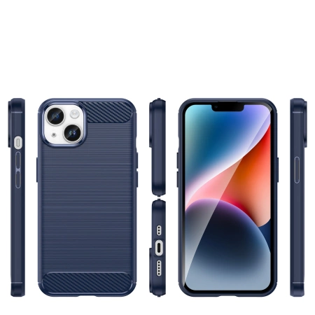 HURTEL ETUI CASE POKROWIEC DO IPHONE 14 ELASTYCZNY ŻELOWY PLECKI CARBON