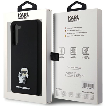 KARL LAGERFELD CASE DO SAMSUNG S24+ S926 SILICONE KARL&CHOUPETTE METAL PIN