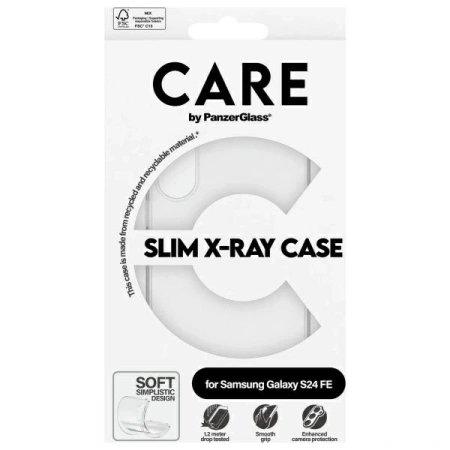 PANZERGLASS CARE SLIM X-RAY CASE DO SAMSUNG S24 FE S721 TRANSPARENTNE SZKŁO