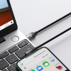 Baseus MVP 2 Elbow kątowy kabel przewód Power Delivery z bocznym wtykiem USB Typ C / Lightning 2m 20W czarny (CAVP000301)