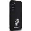 Etui Karl Lagerfeld Silicone Karl&Choupette Metal Pin na Samsung Galaxy S23+ - czarne