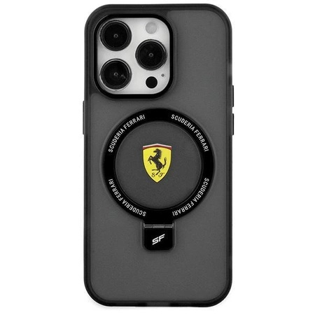 Etui Ferrari Ring Stand 2023 Collection MagSafe do iPhone 15 - czarne