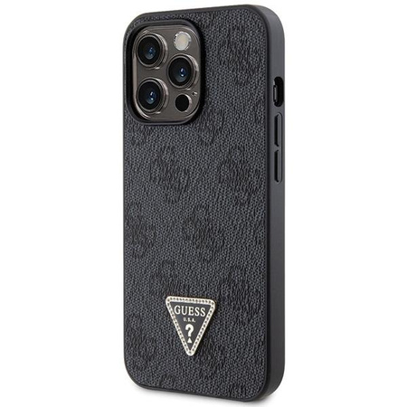 Etui Guess GUHCP13LP4TDSCPK na iPhone 13 Pro / 13 - czarne Crossbody 4G Metal Logo