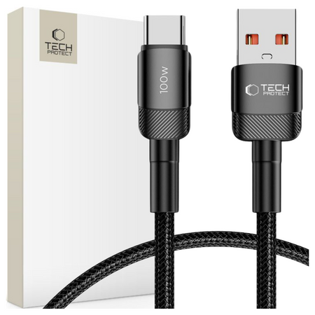 TECH-PROTECT KABEL USB-C DO TELEFONÓW 5A 100W 50CM ZAAWANSOWANE TECHNOLOGIE