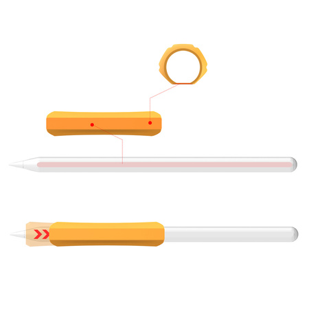 Stoyobe Silicone Holder zestaw uchwytów silikonowych dla Apple Pencil 1 / Apple Pencil 2 / Huawei M-Pencil  pomarańczowy+czarny+biały (3 szt.)