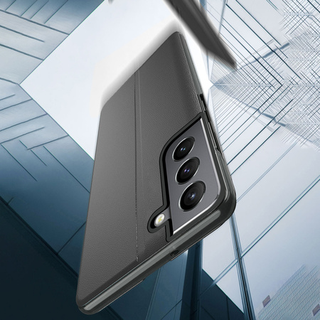 Eco Leather View Case elegancki futerał etui z klapką i funkcją podstawki Samsung Galaxy S22+ (S22 Plus) czerwony