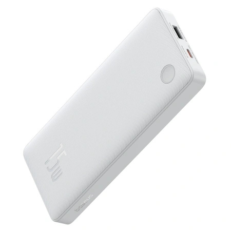Powerbank Baseus Airpow Lite 10000mAh 15W z kablem Baseus Simple USB-A - USB-C 30cm - biały
