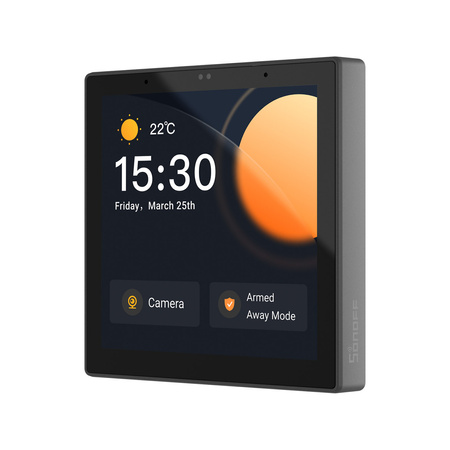 Sonoff panel sterowania inteligentnego domu z ekranem dotykowym Zigbee 3.0 Google Assistant, Alexa czarny (NSPanel Pro)