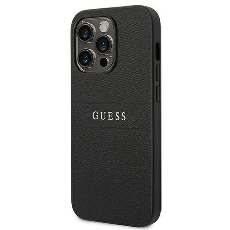 Guess GUHCP14LPSASBBK iPhone 14 Pro 6,1" czarny/black Saffiano Strap