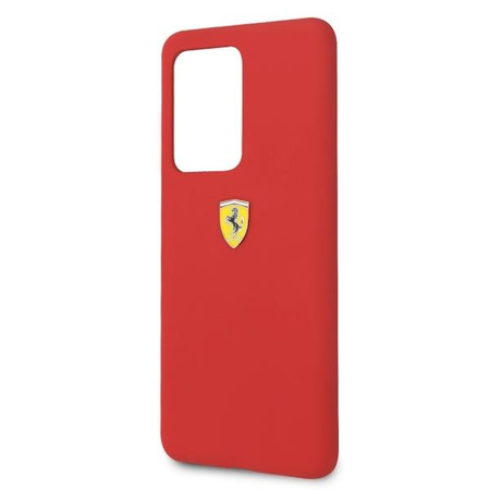 Etui Ferrari Hardcase Silicone na Samsung Galaxy S20 Ultra - czerwone