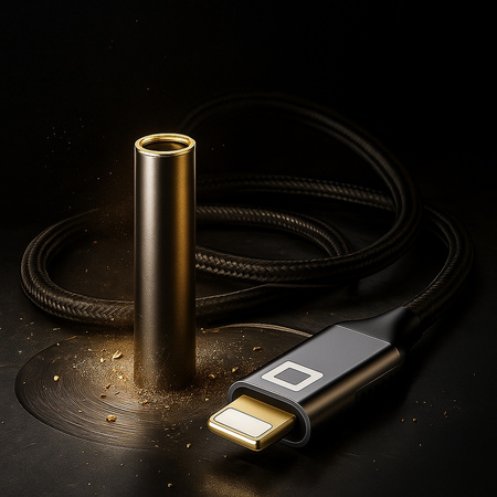 CO2 PRZEJŚCIÓWKA ADAPTER LIGHTNING MINI JACK 3,5MM KABEL DO IPHONE 12 13 14