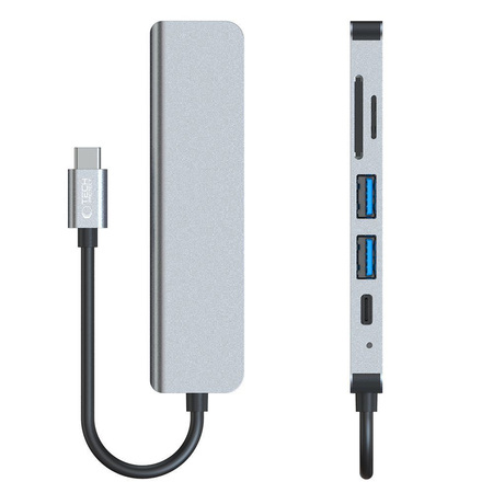 TECH-PROTECT V4-HUB PRZEJŚCIÓWKA 6IN1 DO TELEFONÓW USB-C Z GIGABIT ETHERNET