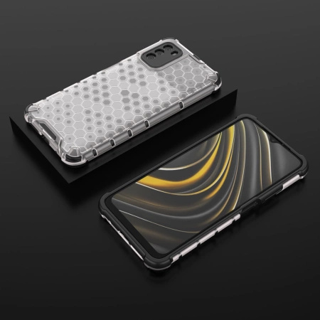HURTEL HONEYCOMB ETUI PANCERNE Z ŻELOWĄ RAMKĄ DO XIAOMI POCO M3 OCHRONNE