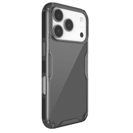 NILLKIN ETUI TPU NATURE PRO DO IPHONE 17 PRO PÓŁPRZEZROCZYSTE CZARNE