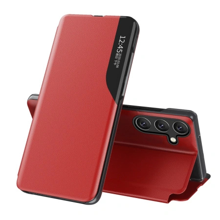 HURTEL ETUI DO SAMSUNG GALAXY S25 ECO LEATHER Z KLAPKĄ I FUNKCJĄ