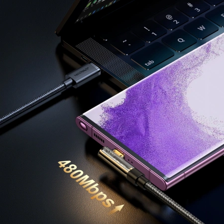 JOYROOM GAMINGOWY KABEL USB-C DO USB-C 100W 1.2M KĄTOWY DO TELEFONÓW GIER