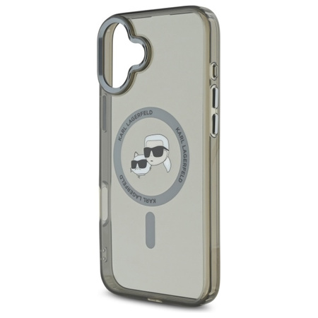 Karl Lagerfeld KLHMP16MHLSKCK iPhone Plus 6.7" czarny/black hardcase IML Metal Karl&Choupette Head MagSafe