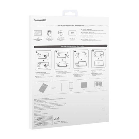BASEUS SZKŁO HARTOWANE 0.3MM DO HUAWEI MATEPAD PRO 12.6 CALA WYSOKA OCHRONA