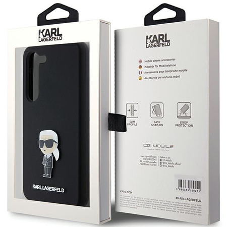 KARL LAGERFELD ETUI SILIKONOWE DO SAMSUNG GALAXY S24 S921 Z METALOWYM PINEM