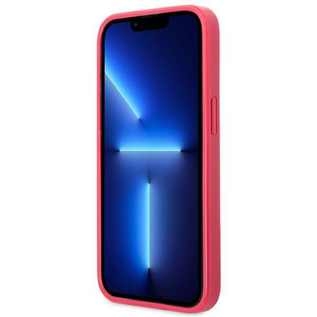Guess GUHCP13LPS4MF iPhone 13 Pro / 13 6,1" różowy/pink hardcase Saffiano 4G Small Metal Logo