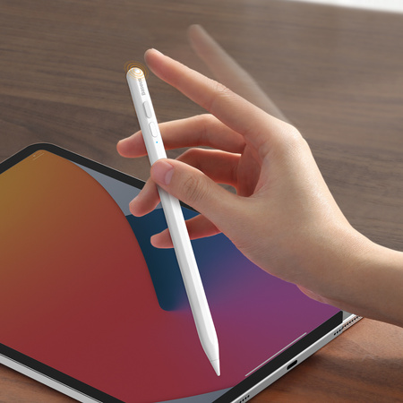 Baseus pojemnościowy rysik aktywny do iPad biały + kabel USB Typ C 3A 0.3m (SXBC000102)