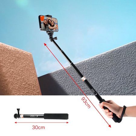 TECH-PROTECT MONOPAD SELFIE STICK DO GOPRO DJI ŁATWY W UŻYCIU ZASIĘG 100 CM